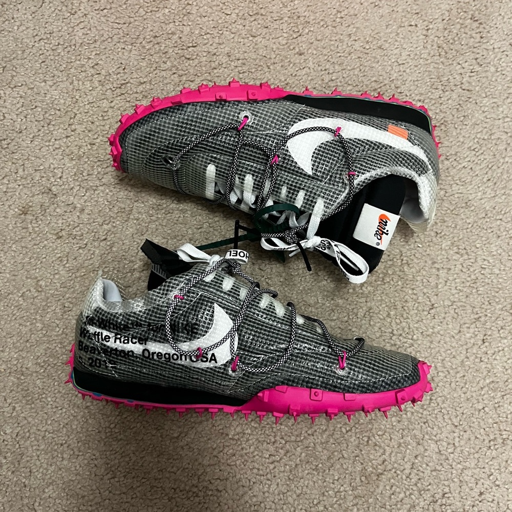 Off-White Nike Athletic Shoes - Black, White, and Pink